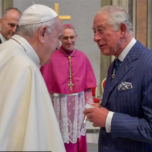 Папа Франциск и принц Чарльз 