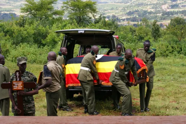 Fotos from Cheptegei burial activities