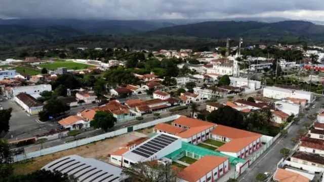 Vista aérea da cidade de Amargosa, na Bahia