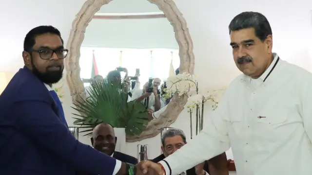 guyana ve venezuela liderleri