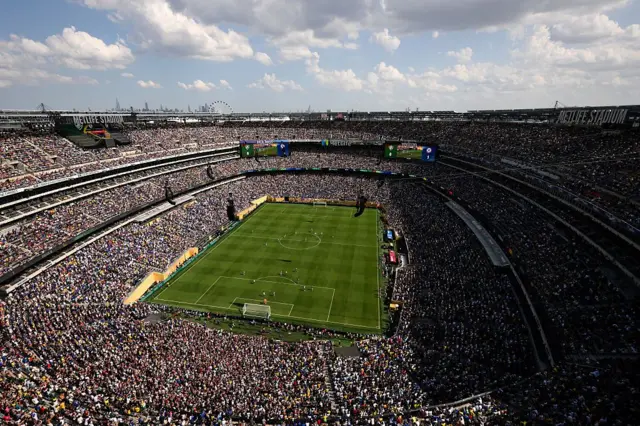 Un partido de fútbol en el estadio Metlife de Nueva Jersey