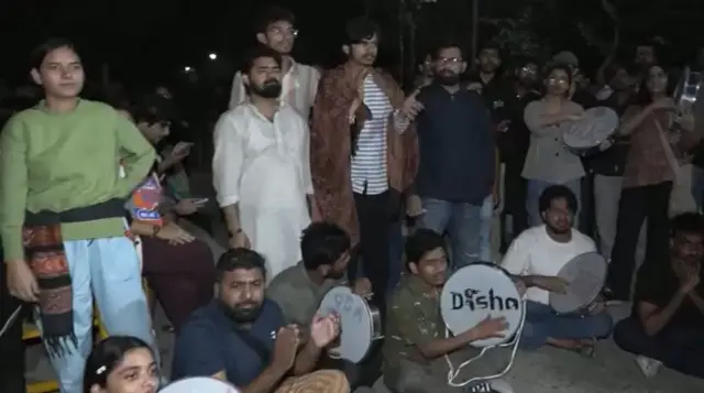 लेफ़्ट स्टूडेंट यूनियन का प्रदर्शन