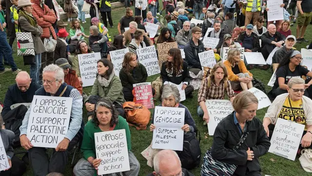 Демонстранты с плакатами