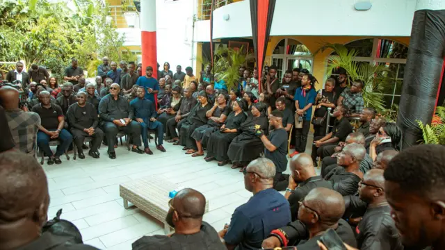 Dr Bawumia and im team for Lumba home