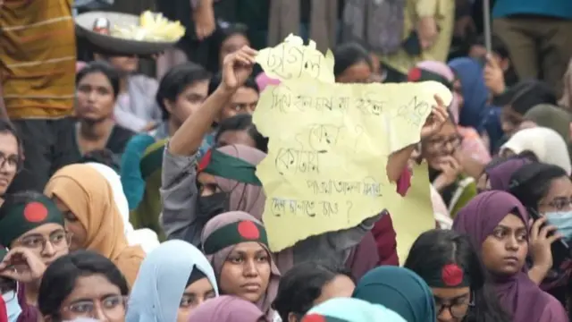 Students are protesting against quota