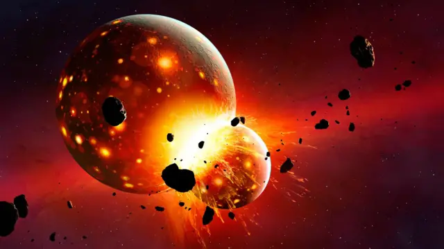 பூமி - தியா மோதல், நிலவின் தோற்றம்