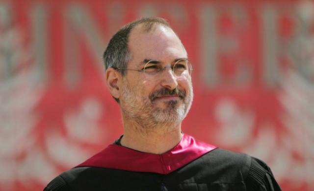 Steve Jobs en la Universidad de Stanford en 2005