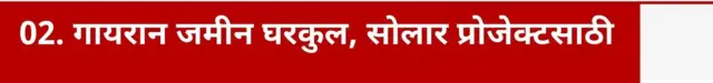  गायरान जमीन घरकुल, सोलार प्रोजेक्टसाठी देता येणार