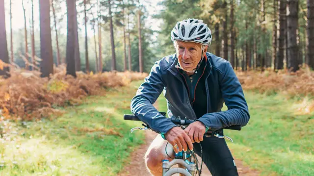 Many people ride bicycles even at the age of 70 or more