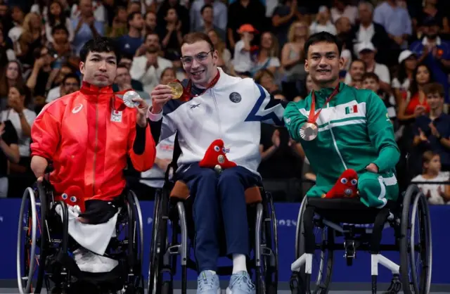 競泳男子100メートル自由形（運動機能障害S4）のメダリスト