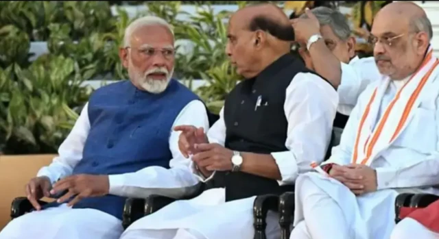 நரேந்திர மோதி, ராஜ்நாத் சிங், அமித் ஷா 