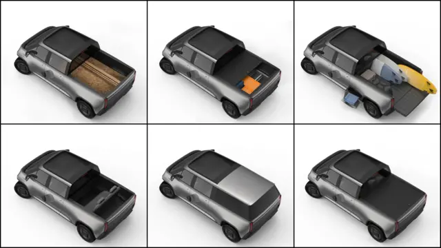 جای بار و سرنشین‌ها را می‌توان در حالت‌های مختلف تغییر داد