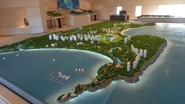 Maqueta del área de Dara Sakor en Camboya cuando se termine el proyecto.