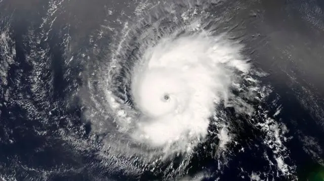 Furacão visto de cima