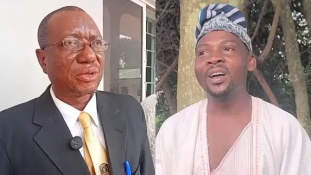 Umar Imam lasiko to n sọrọ lẹyin aṣẹ ile-ẹjọ, ati Tani Olohun lasiko toun naa n sọrọ lẹyin igbẹjọ to waye