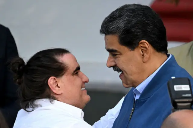 Alex Saab y Nicolás Maduro.