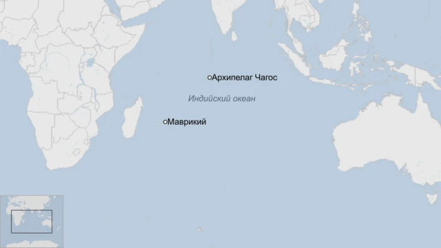 карта - Чагос и Маврикий