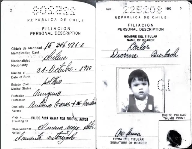 Pasaporte chileno de Jimmy Lippert-Thyden