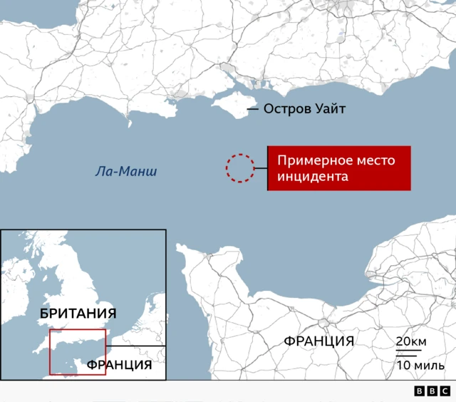 Карта, где изображено место инцидента