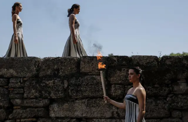 تمرین مراسم روشن کردن مشعل المپیک ۲۰۲۴ پاریس