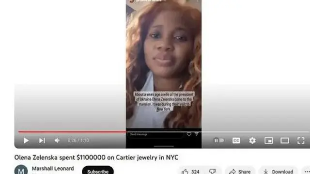 زعمت المرأة أن زوجة زيلينسكي تسببت في طردها قبل أن تلوح بإيصال مزيف بقيمة 1.1 مليون دولار