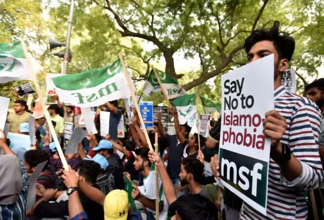 Musulman indien lors d'un rassemblement à New Delhi en 2022