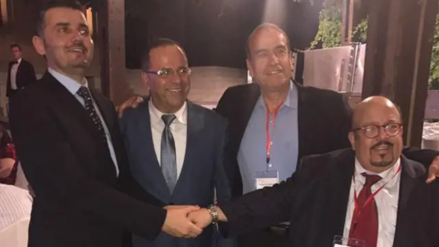 وزير الإعلام الليبي ومسؤوليين إسرائليين