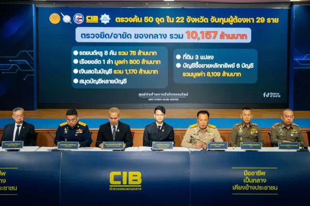 นายกฯ นำทีมแถลงยึดและอายัดเครือข่ายสแกมเมอร์ เมื่อ 3 ธ.ค.