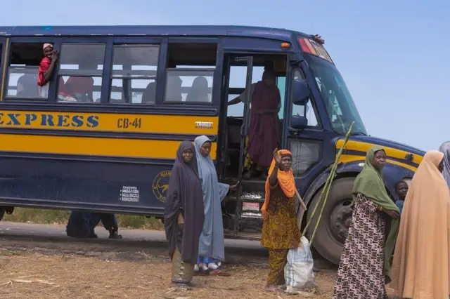 Group of women going to the farms