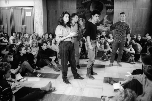 Vit Pohanka na sastanku studentskog komiteta