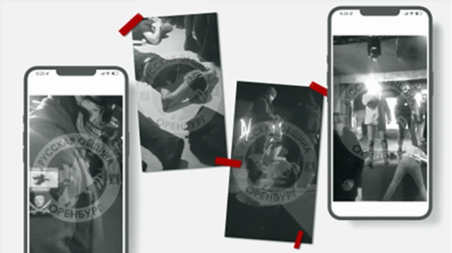 صحنه‌هایی از حمله به یک کلوپ همجنسگرایان در اورنبرگ که در آن اعضای جامعه روسی متهم به ضرب و شتم مشتریان شده‌اند.