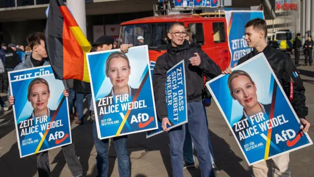 Jovens apoiadores da AfD