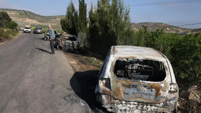 أعمال العنف في بلدة المغير في الضفة الغربية