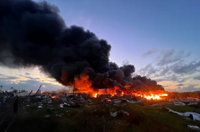 Un incendio en el norte de Israel