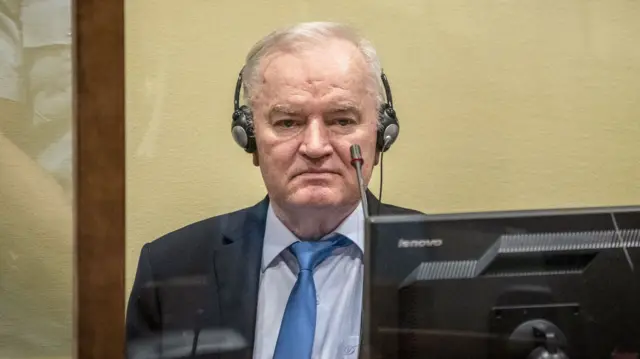 Ratko Mladić u sudnici Tribunala u Hagu