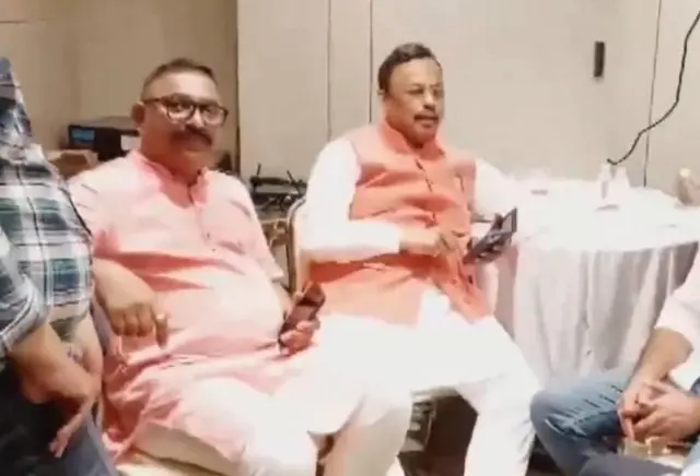 વિનોદ તાવડેનો વાઇરલ થયેલા વીડિયોમાંથી લીધેલી તસવીર