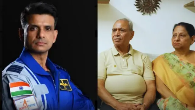 ग्रुप कैप्टन शुभांशु शुक्ला के पिता शंभू दयाल शुक्ला और मां आशा शुक्ला