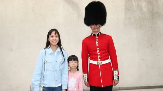 Dasha and Sonia with guard