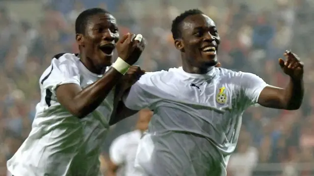 Ghana Players celebrating