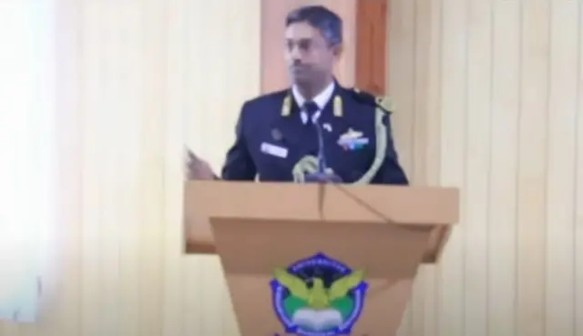 کیپٹن شو کمار سیمنار سے خطاب کرتے ہوئے