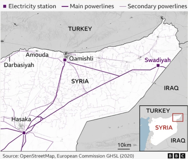 తుర్కియే, సిరియా, వైమానిక దాడులు, నీటి సరఫరా, విద్యుత్ సరఫరా, ముడి చమురు, సహజవాయువు, ఎర్దోవాన్