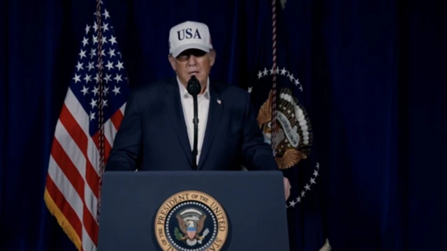 دونالد ترامپ در حال سخنرانی