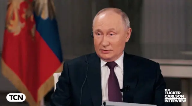 Putin durante la entrevista