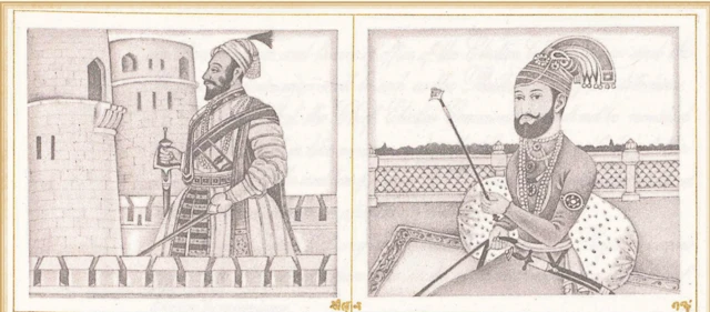 ਛੱਤਰਪਤੀ ਸ਼ਿਵਾਜੀ ਮਹਾਰਾਜ ਅਤੇ ਗੁਰੂ ਗੋਬਿੰਦ ਸਿੰਘ ਜੀ ਦੀ ਤਸਵੀਰ