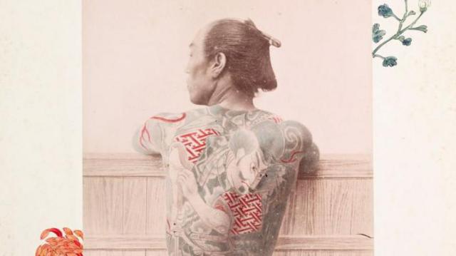 Uma imagem de 1895 de um membro da Yakuza