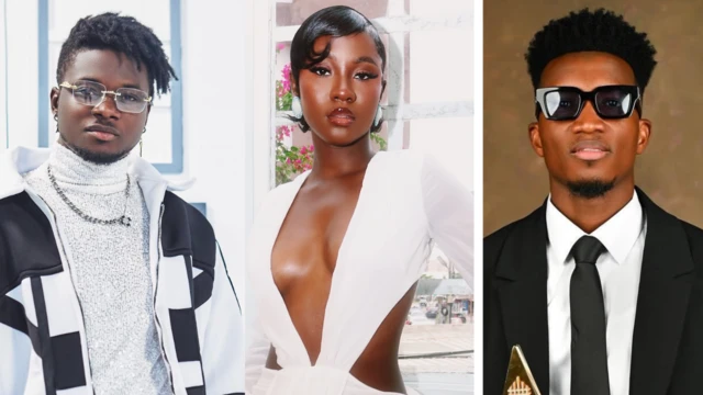 Collage foto of Kuami Eugene, Cina Soul and Kofi Kinaata 