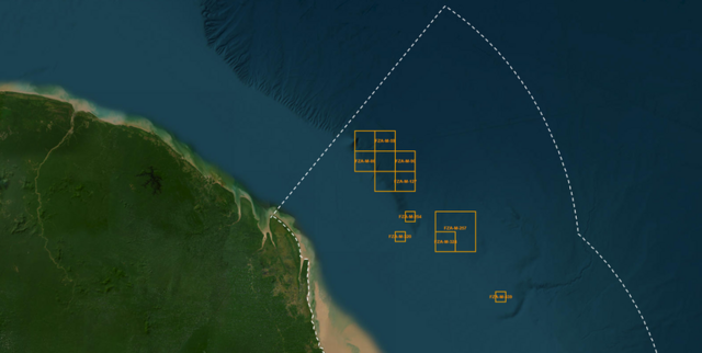 Mapa de blocos de petrleo