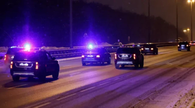 кортеж с Уиткоффом и Кушнером уезжает из Внуково