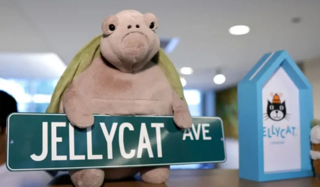 Produtos da marca Jellycat em loja