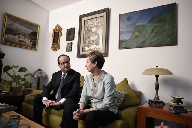 Hollande e Isabel Allende